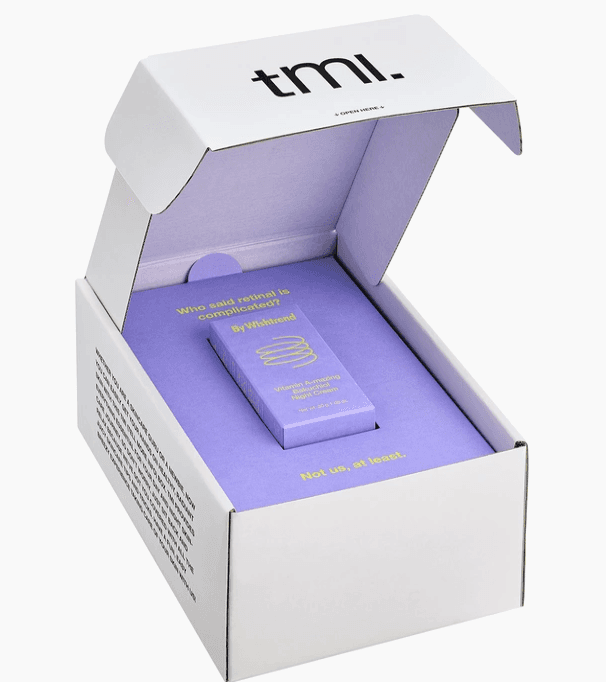 TMI бокс с ночным кремом с бакучиолом и ретиналем BY WISHTREND TMI BOX Vitamin A-mazing Bakuchiol Night Cream 30g