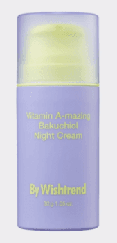 Ночной крем с бакучиолом и ретиналем BY WISHTREND Vitamin A-mazing Bakuchiol Night Cream 30g