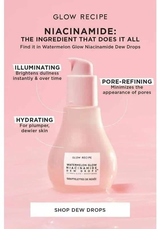 GLOW RECIPE сыворотка-хайлайтер Watermelon Glow Niacinamide Dew Drops 40 мл 3