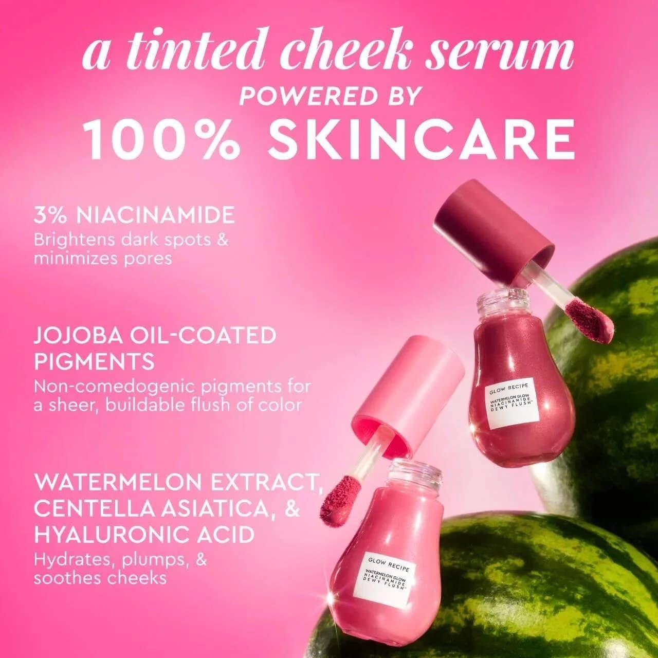 GLOW RECIPE WATERMELON GLOW NIACINAMIDE DEWY FLUSH ОТТЕНОК BERRY FLUSH 4