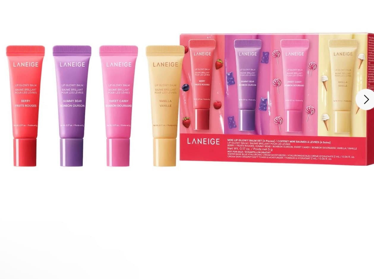 LANEIGE Набор бальзамов для губ Mini Lip Glowy Balm Set