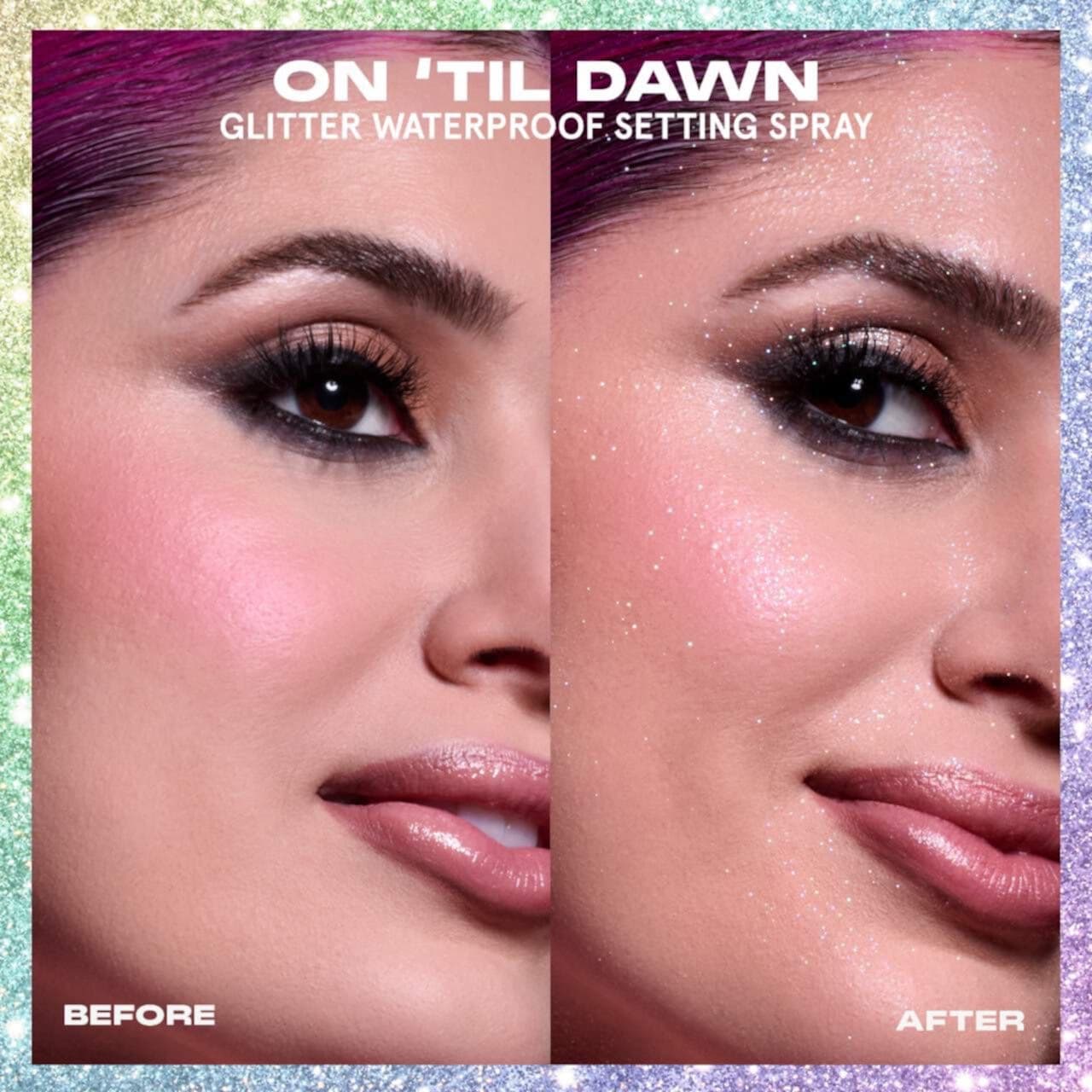 ONE/SIZE Glitter Setting Spray | Водостойкий спрей для фиксации макияжа с блестками и иридисцентной вуалью, стойкость 16 часов 2