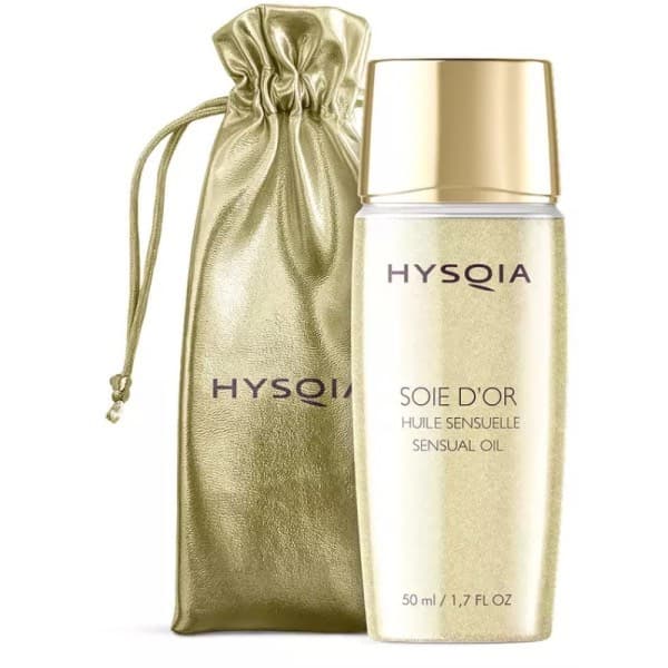 HYSQIA Golden Silk Voluptuous Oil Масло для тела Золотой шелк с золотистым чехлом (50 мл) 3