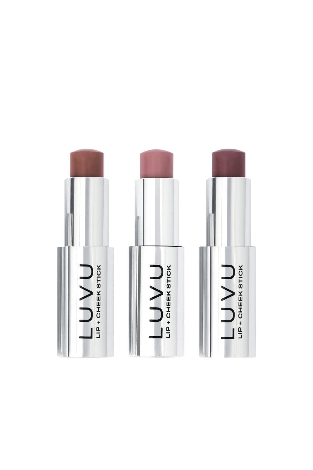 LUVU Trio Lip + Cheek Stick Trio, набор из трех оттенков румян, 14,4 гр