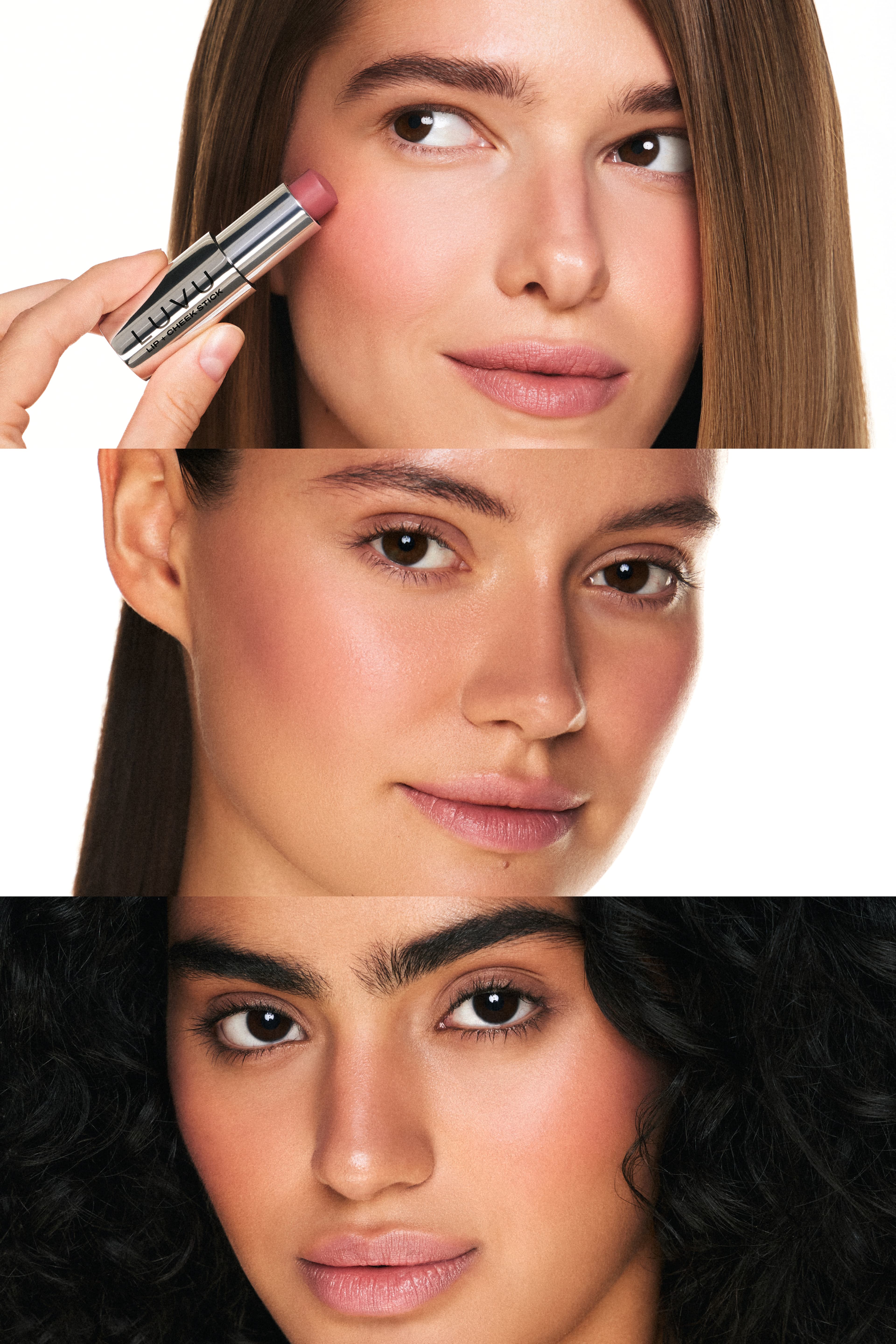 LUVU Lip + Cheek Stick Almost Ready, многофункциональный стик для губ и щек, 4,8г 3