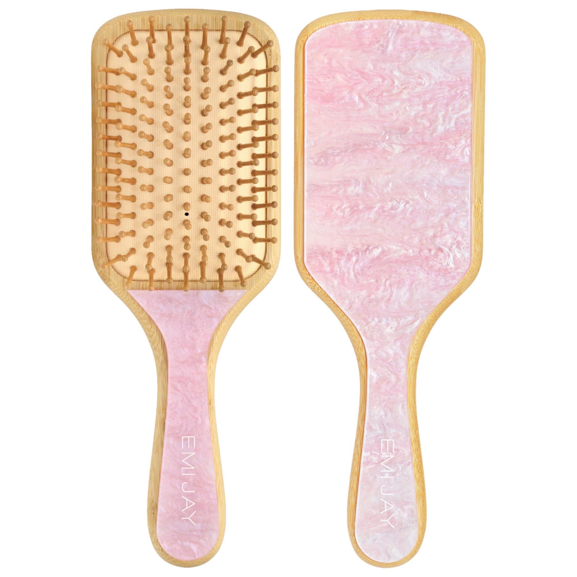 Emi Jay Bamboo Paddle Hair Brush in Pink Sugar, Бамбуковая щетка-лопатка для волос