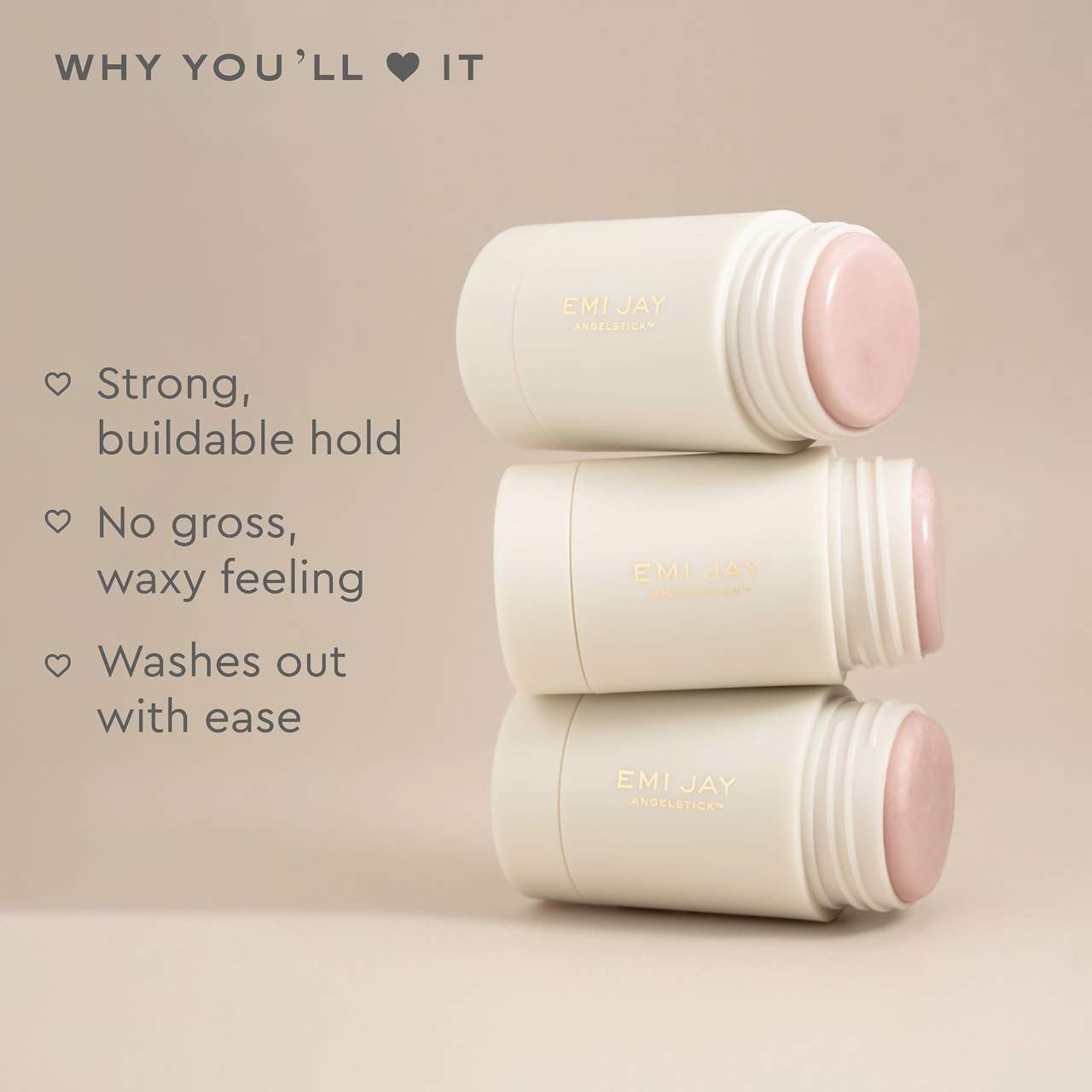 Emi Jay Angelstick™ Hair Smoothing Styling Stick, Стик для укладки волос для гладкости и фиксации,  увлажняющий и уменьшающий пушистость, 56 гр 6