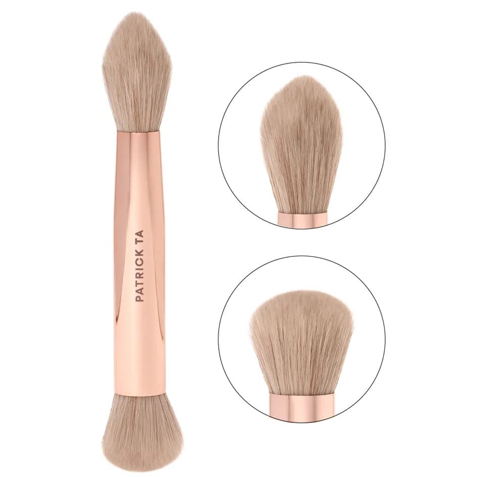 Patrick Ta Dual-Ended Sculpting Brush,Двусторонняя кисть для нанесения кремовых и пудровых продуктов, 8.9 см 2