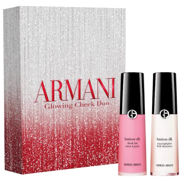 Armani Beauty  Набор для сияющего макияжа Glowing Cheek Liquid Blush & Highlighter Gift Set