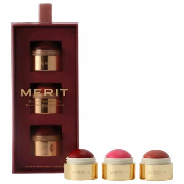 Мини набор румян MERIT The Mini Flush Blush Balm Trio, 4,5g*3