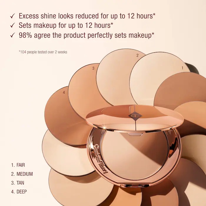 Charlotte Tilbury Финишная пудра  AIRBRUSH FLAWLESS FINISH, 2 medium, 8г 7