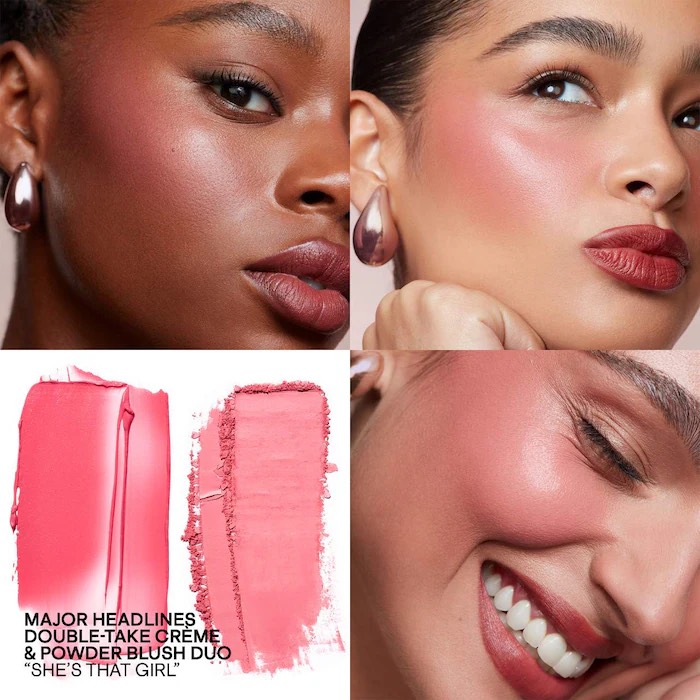 PATRICK TA Румяна двойные Major Headlines Double-Take Crème and Powder Blush Duo, оттенок She’s That Girl, 10,5г 2