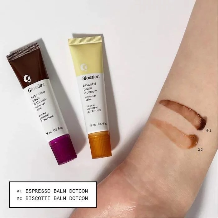 GLOSSIER  Набор бальзамов для губ BISCOTTI AND ESPRESSO BALM DOTCOM DUO   (15 МЛ Х 2 ШТ) 4