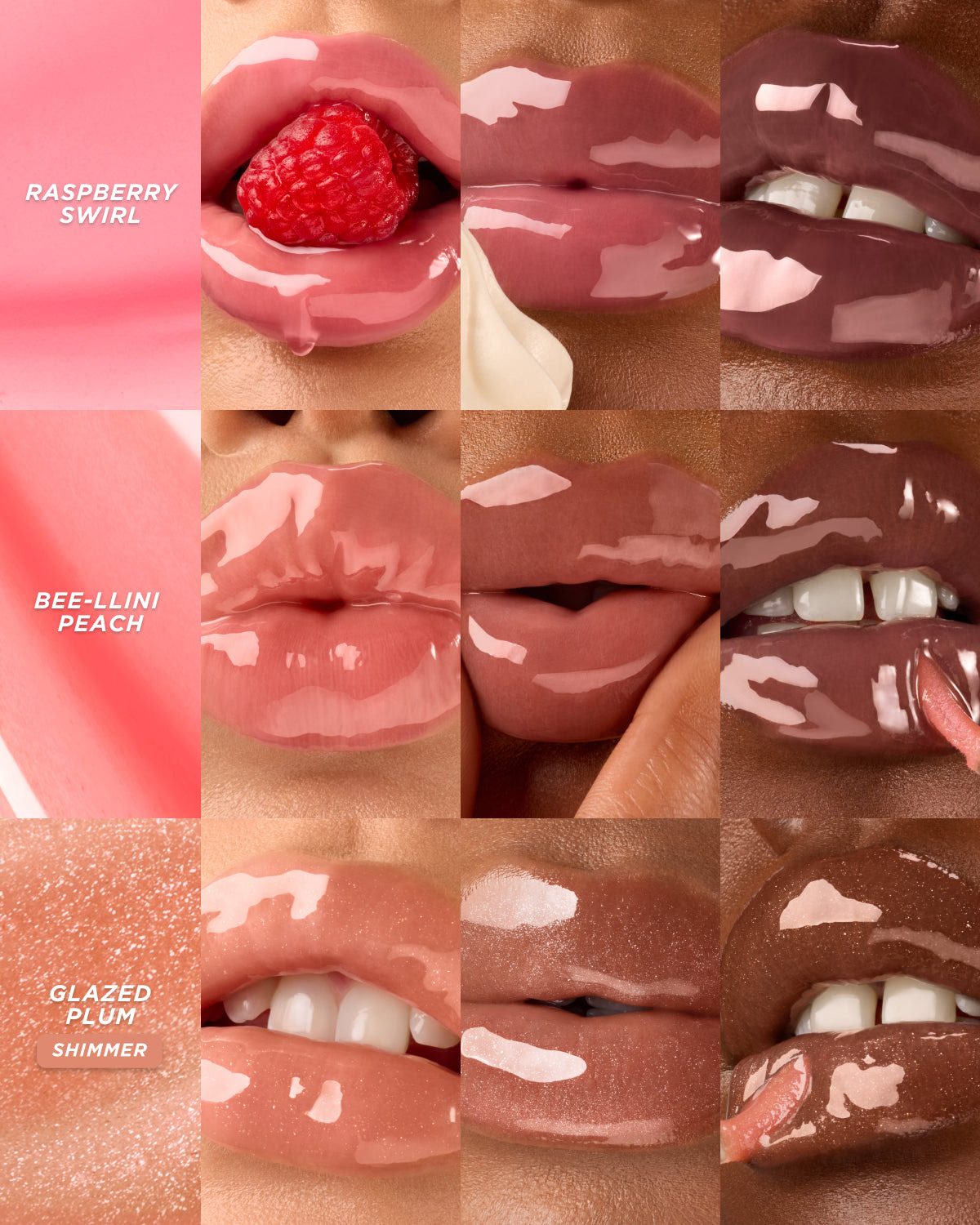 Gisou Honey Infused Lip Oil масло для губ с мёдом, Raspberry Swirl (8 ml) 4