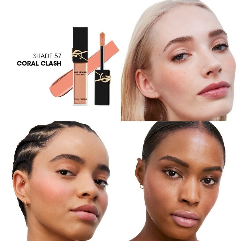 YVES SAINT LAURENT Жидкие румяна Make Me Blush, 57 Coral Clash 3