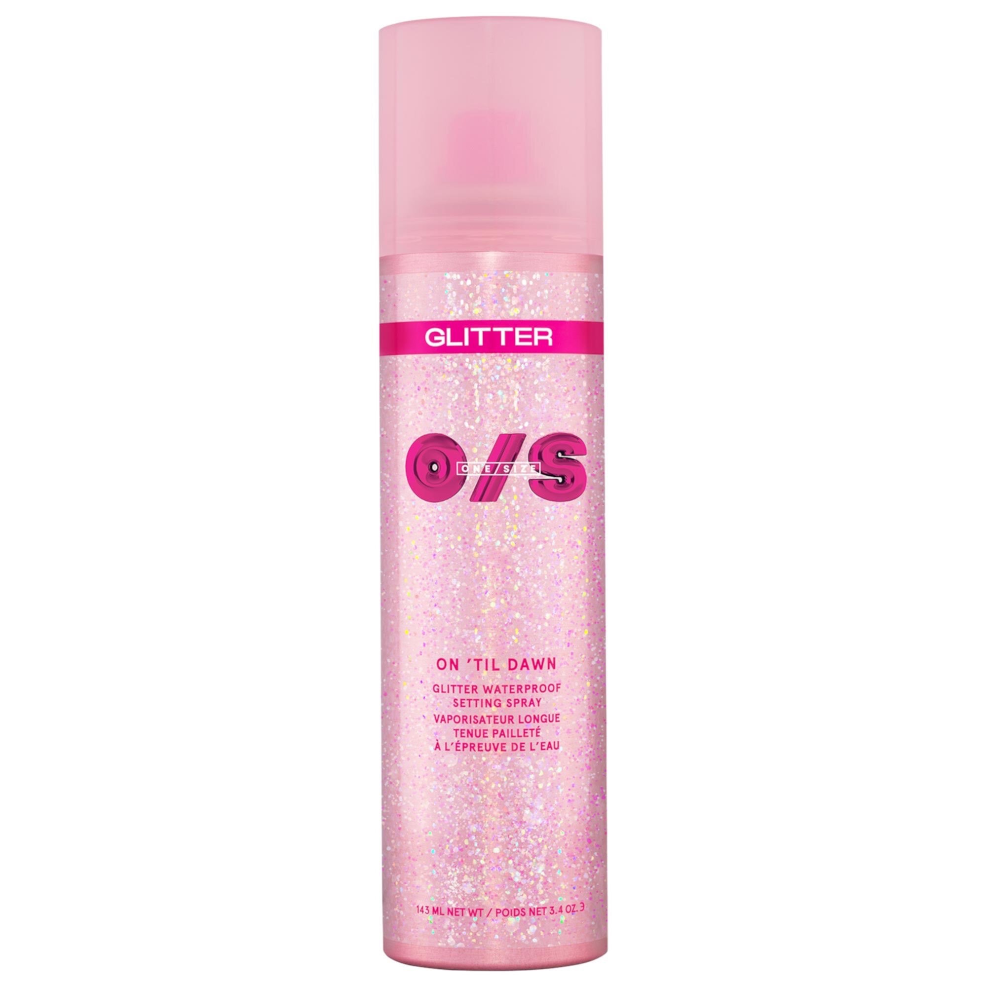 ONE/SIZE Glitter Setting Spray | Водостойкий спрей для фиксации макияжа с блестками и иридисцентной вуалью, стойкость 16 часов
