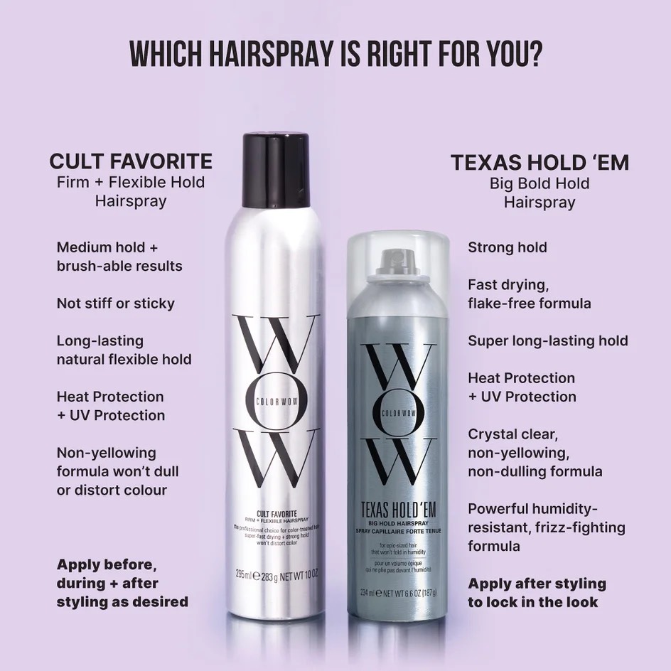 COLOR WOW Спрей для укладки волос Texas Hold'em Big Hold Hairspray, 235 мл 6