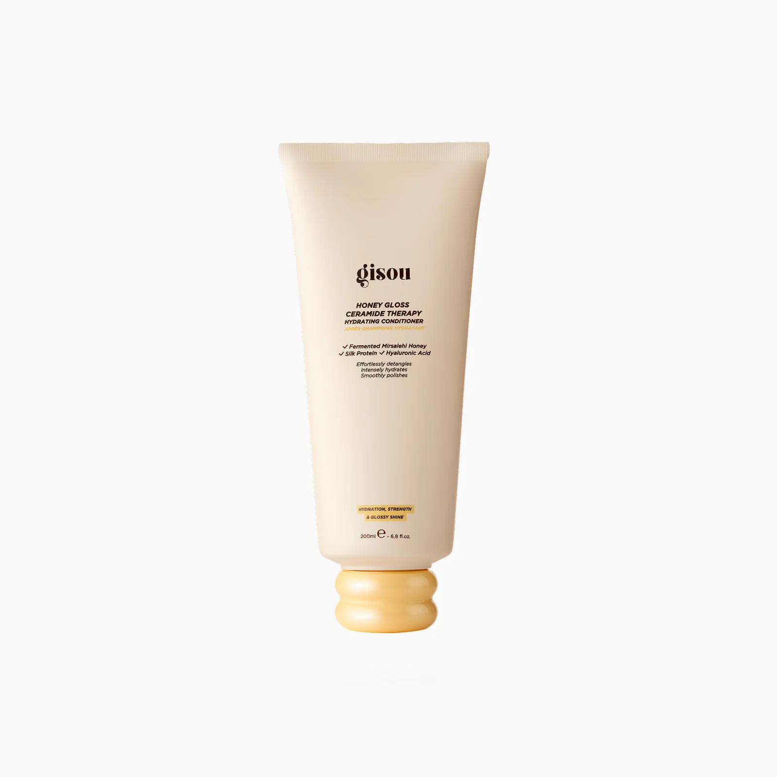Gisou Honey Gloss Ceramide Therapy Hydrating Conditioner, Кондиционер для волос с ферментированным медом и шелковыми протеинами, увлажняющий, 200 мл