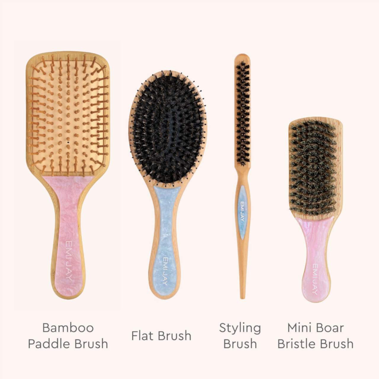 Emi Jay Flat Hair Brush in Blue Sugar, Расческа   для волос, светло-синяя 3