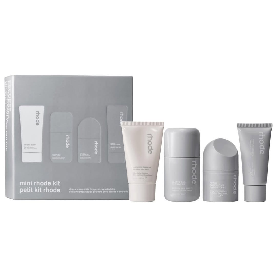 RHODE Набор по уходу за кожей лица  Mini Rhode Kit Glazed Skincare Essentials