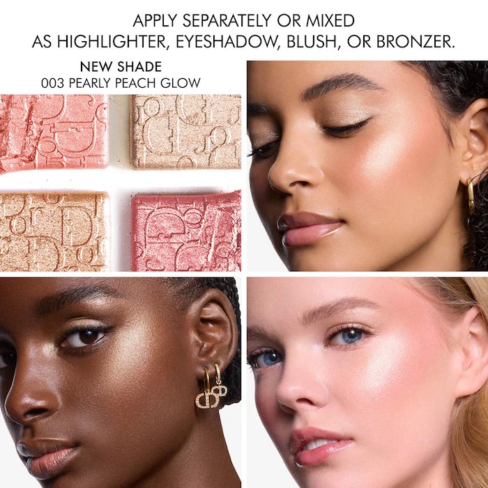 DIOR Палетка для лица Backstage Glow Maximizer Face Palette. 003 Pearly Peach Glow, 10г 2