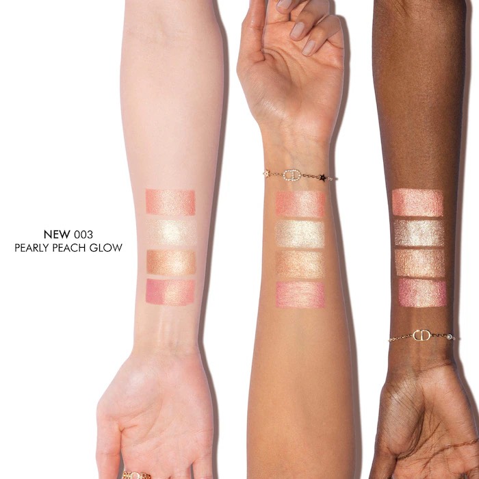 DIOR Палетка для лица Backstage Glow Maximizer Face Palette. 003 Pearly Peach Glow, 10г 3
