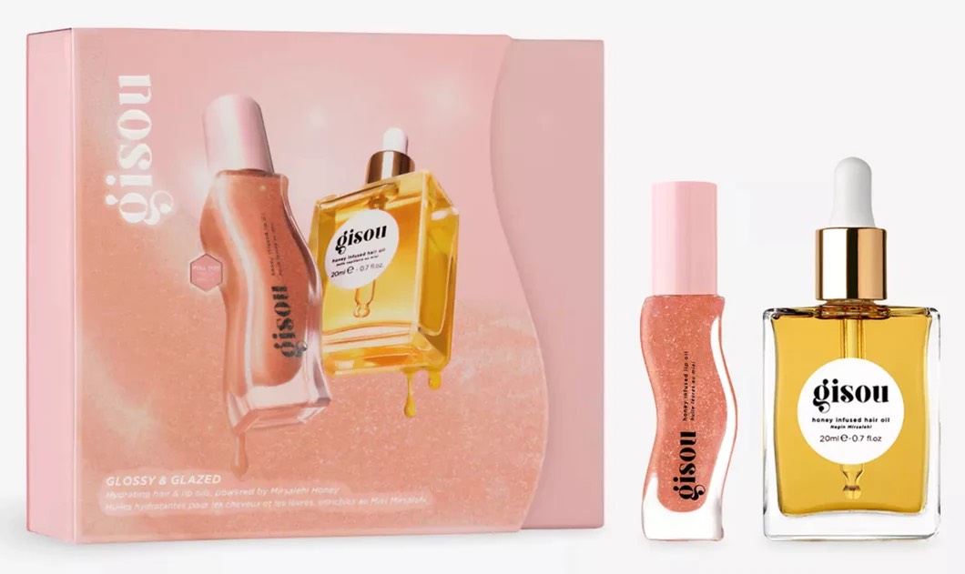 GISOU Набор масел для губ и волос, Glossy and Glazed Gift Set