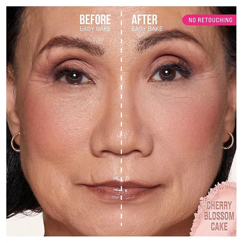 HUDA BEAUTY Рассыпчатая пудра для фиксации макияжа Easy Bake Powder mini. Оттенок Cherry Blossom cake 2