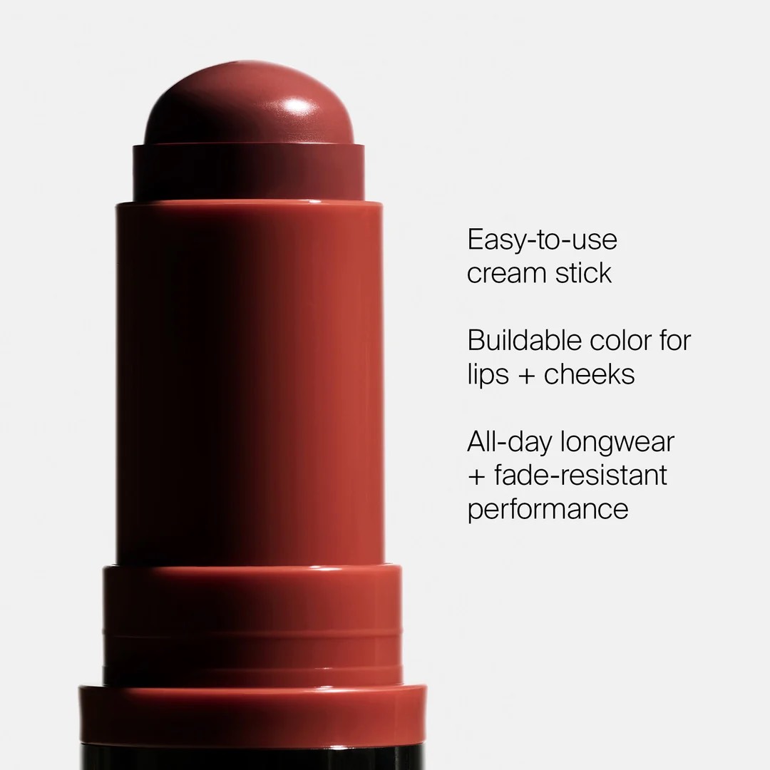 HAUS LABS BY LADY GAGA Color Fuse Glassy Blush Balm Stick  , бальзам для губ и щек, в оттенке  Glassy Cinnamon 4
