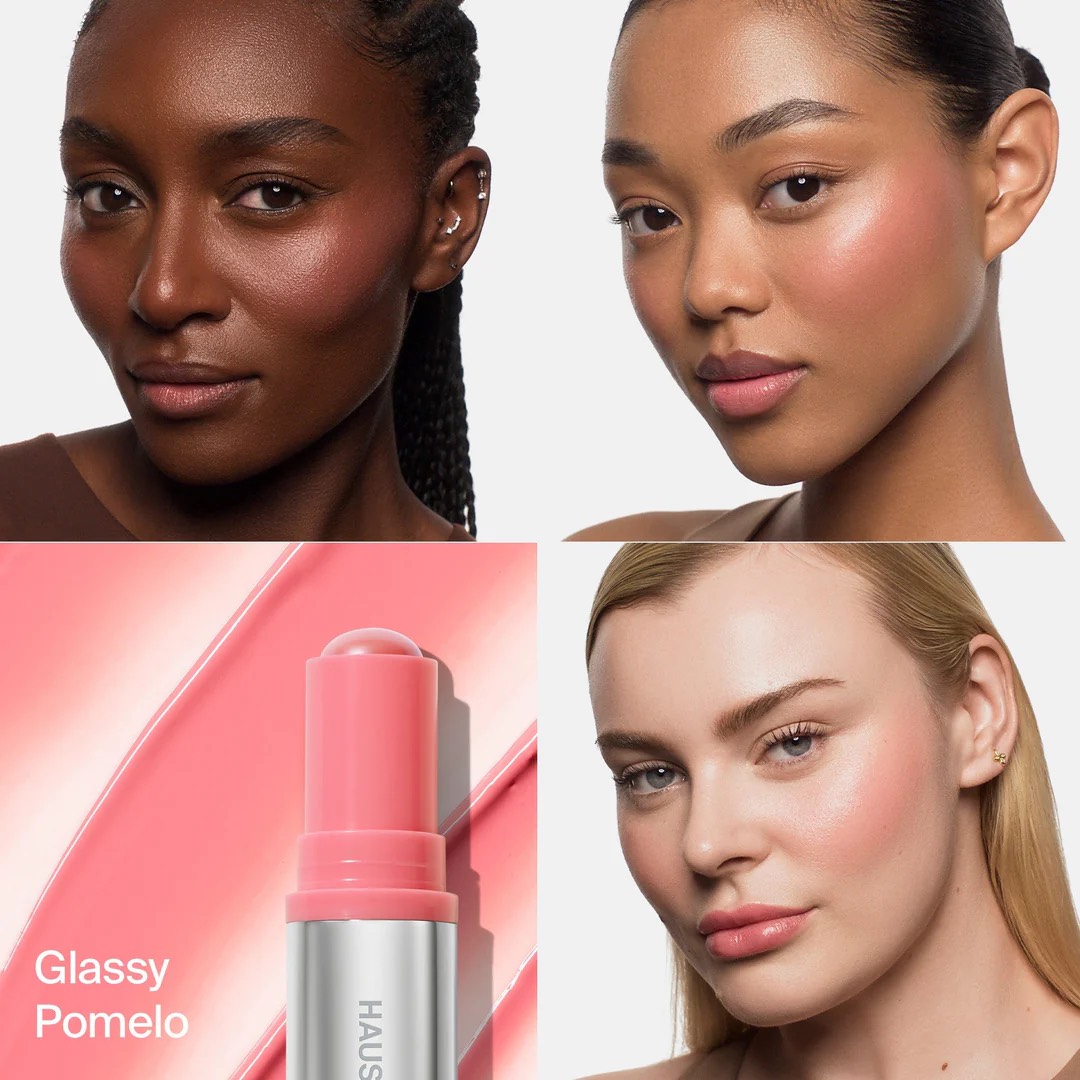 HAUS LABS BY LADY GAGA Color Fuse Glassy Blush Balm Stick  , бальзам для губ и щек, в оттенке  Glassy  Pomelo 3