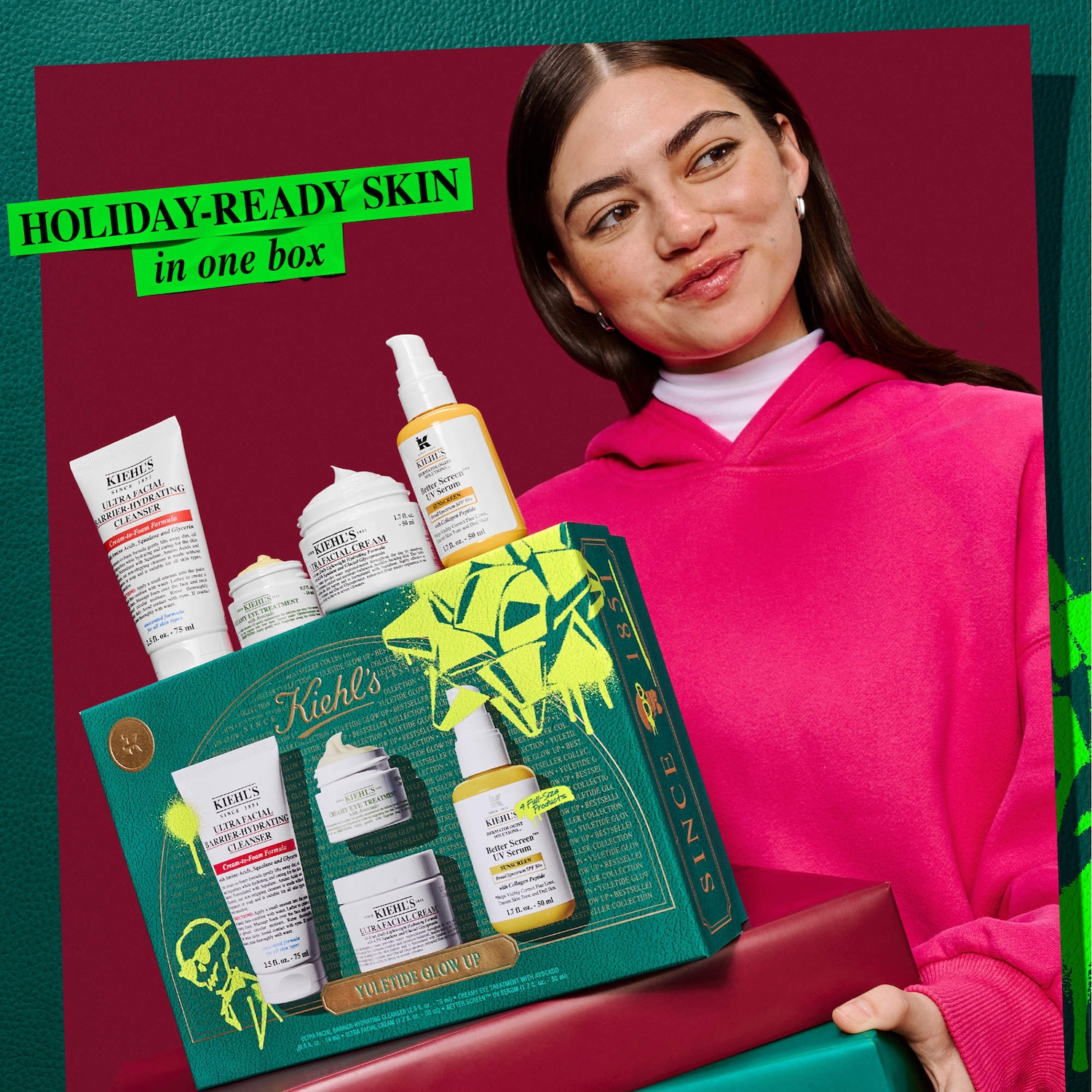 Kiehl's  Yuletide Glow up, набор средств по уходу за кожей 3