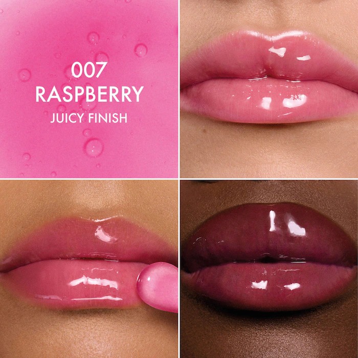 DIOR Масло для губ Lip Glow Oil Hydrating High-Shine Gloss, 007 Raspberry (Juicy Finish) 2