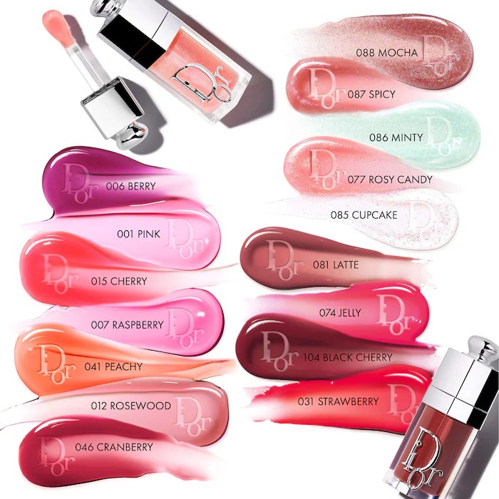 DIOR Масло для губ Lip Glow Oil Hydrating High-Shine Gloss, 007 Raspberry (Juicy Finish) 4