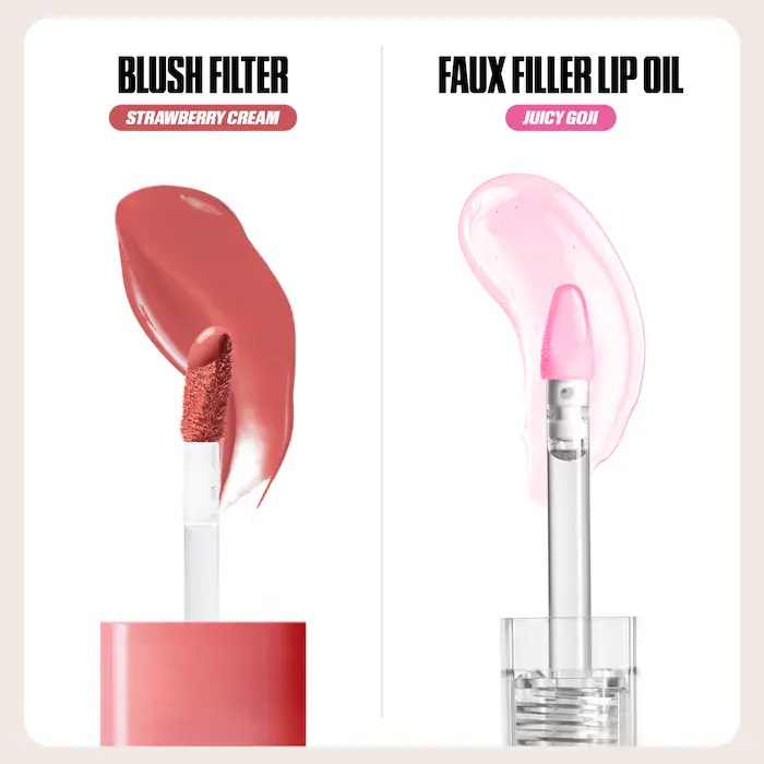 HUDA BEAUTY Набор для макияжа щёк и губ Berries and Cream Cheek and Lip Duo 2