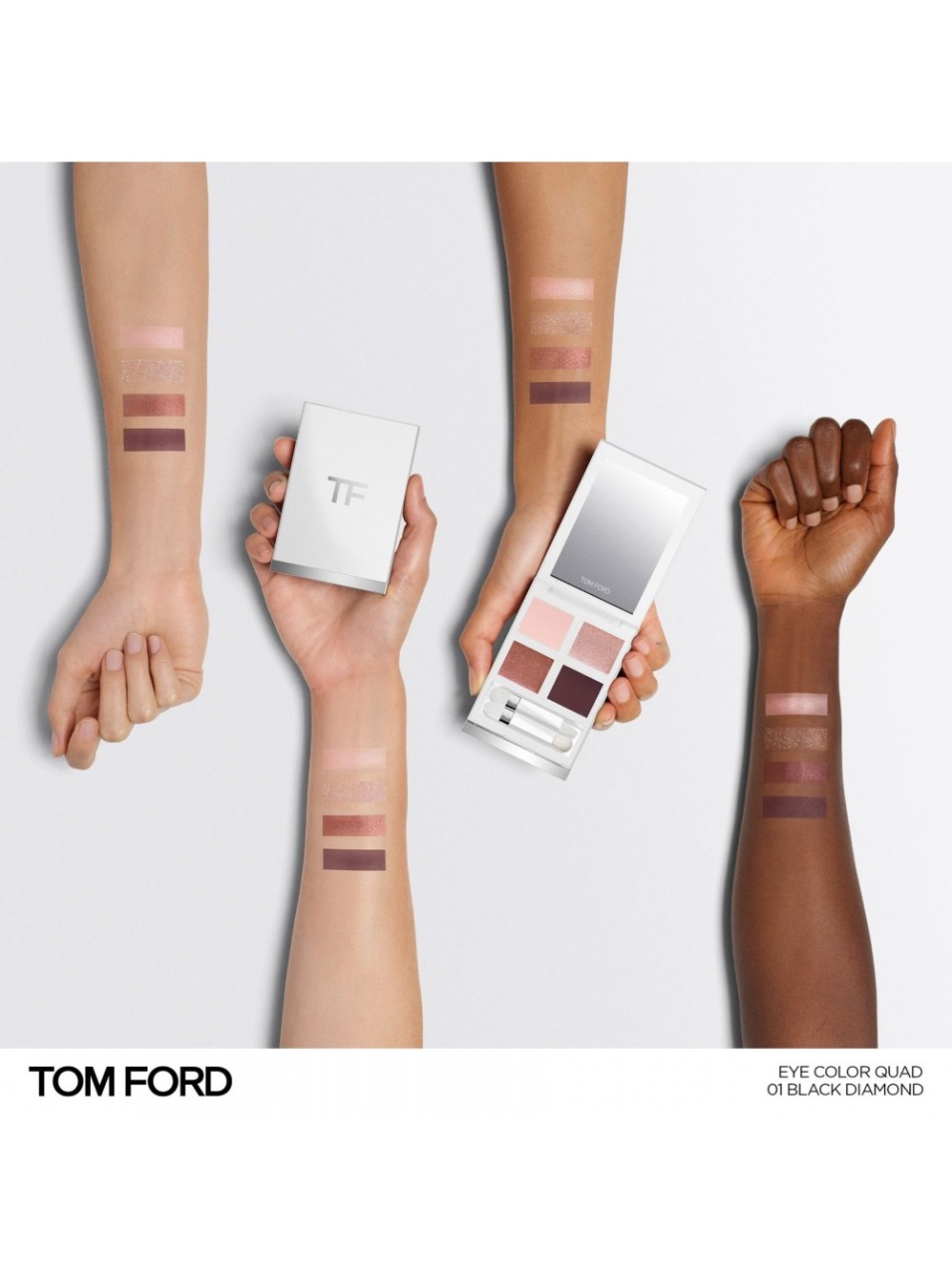 Tom Ford Eye Color Quad Prisma  в оттенке 01 Black Diamond,Палетка теней для глаз, 6 г 5