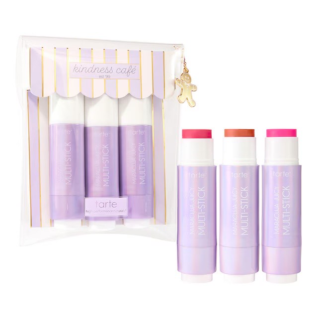 Tarte cheek souffle maracuja juicy multi-stick set ,  Лимитированный набор для макияж губ и щек, 3*4.25 g