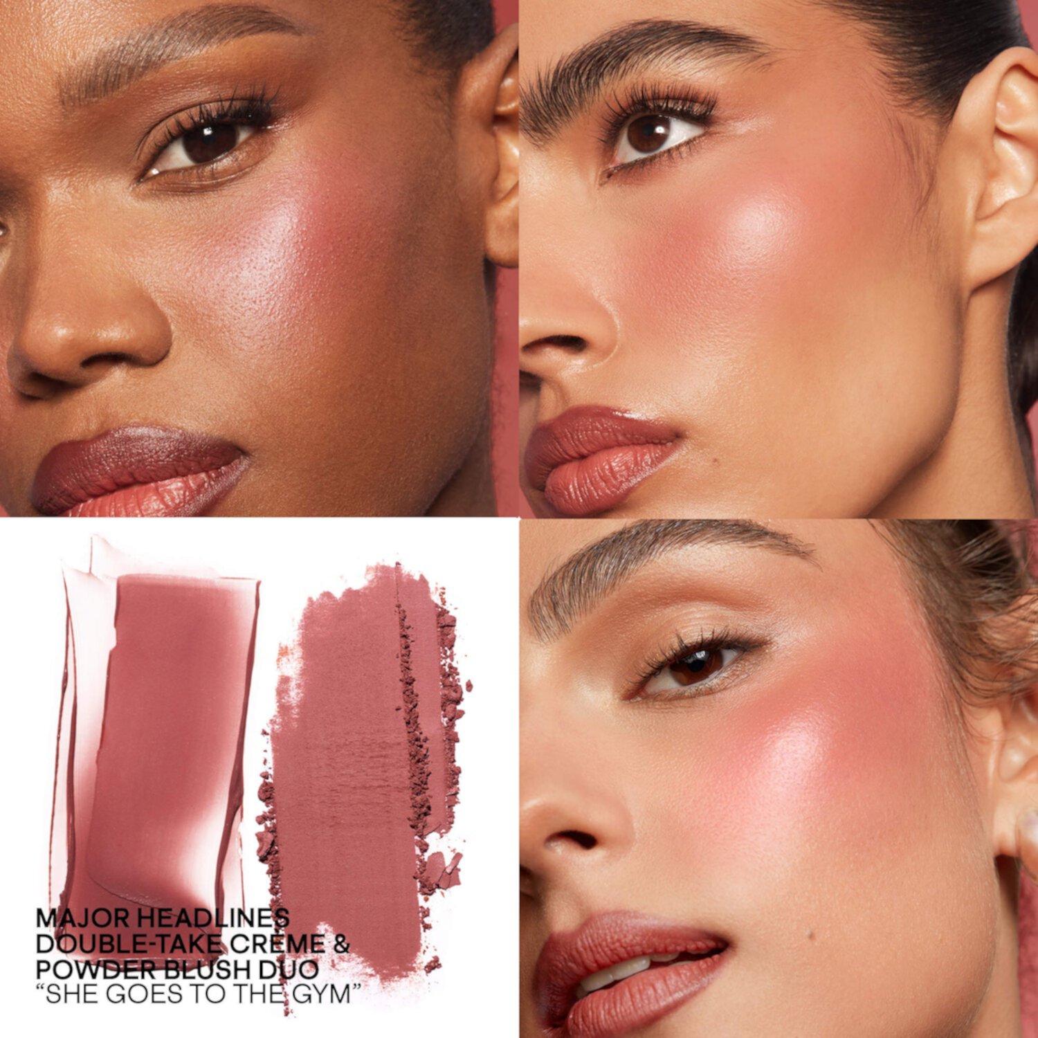 Patrick TA Румяна Major Headlines Double-Take Cream and Powder Blush Duo Mini в оттенке She Goes To The Gym, 5g 3