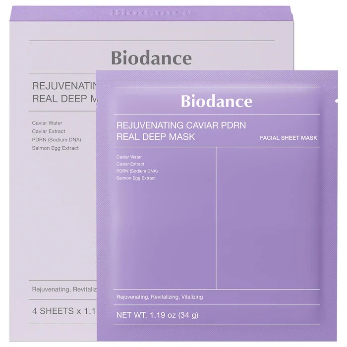 Biodance  Ночная гидрогелевая маска с ПДРН и икрой Rejuvenating Caviar PDRN Real Deep Mask, 1 шт