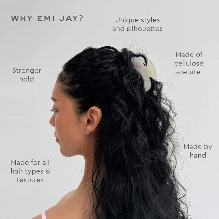 Emi Jay Заколка для волос Sweetheart Hair Claw Clip in Cloud Kiss 4