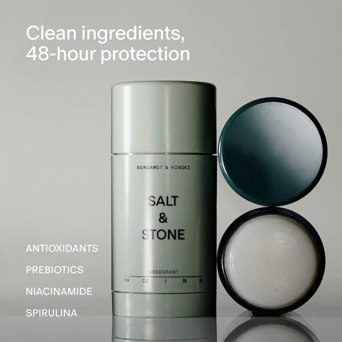 Salt & Stone  Стойкий дезодорант без солей алюминия Bergamot & Hinoki Extra-Strength Aluminum-Free Deodorant (75г) 2