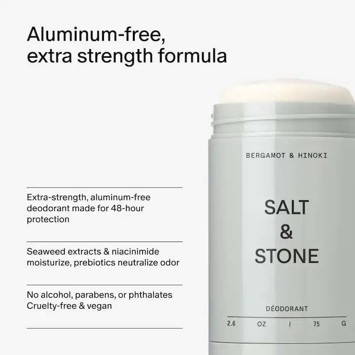 Salt & Stone  Стойкий дезодорант без солей алюминия Bergamot & Hinoki Extra-Strength Aluminum-Free Deodorant (75г) 4