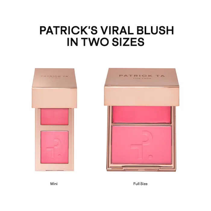PATRICK TA  Mini Major Headlines Double-Take Crème & Powder Blush Duo, She’s That Girl (дорожная версия) 4