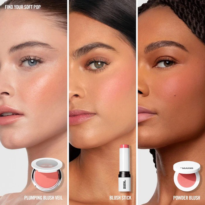 Makeup by Mario Кремовые румяна Soft Pop Plumping Blush Veil, оттенок Strawberry Sunset (5г) 6