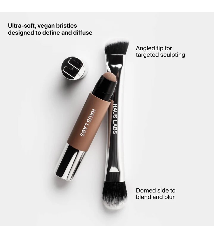 HAUS LABS BY LADY GAGA МНОГОФУНКЦИОНАЛЬНАЯ КИСТЬ Dual-Ended Precision Sculpting Brush 4