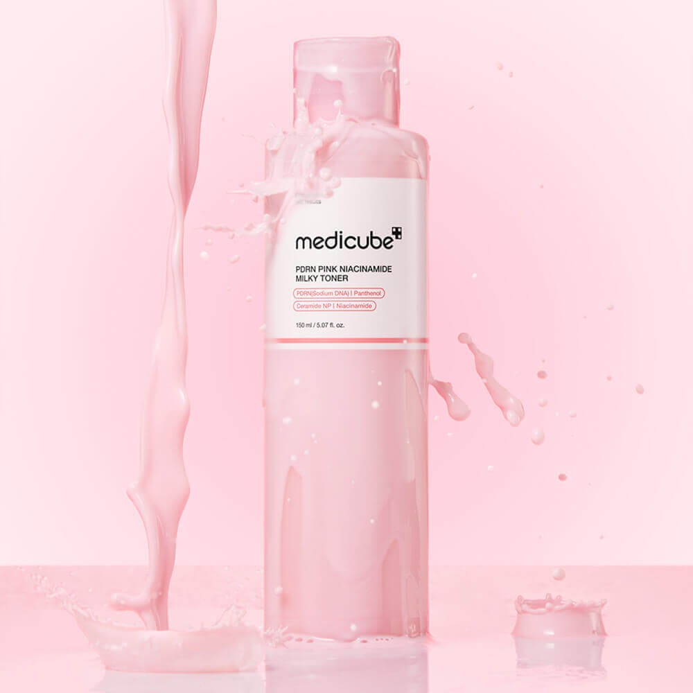 MEDICUBE  Тонер с ПДРН и ниацинамидом PDRN Pink Niacinamide Milky Toner (150мл) 4