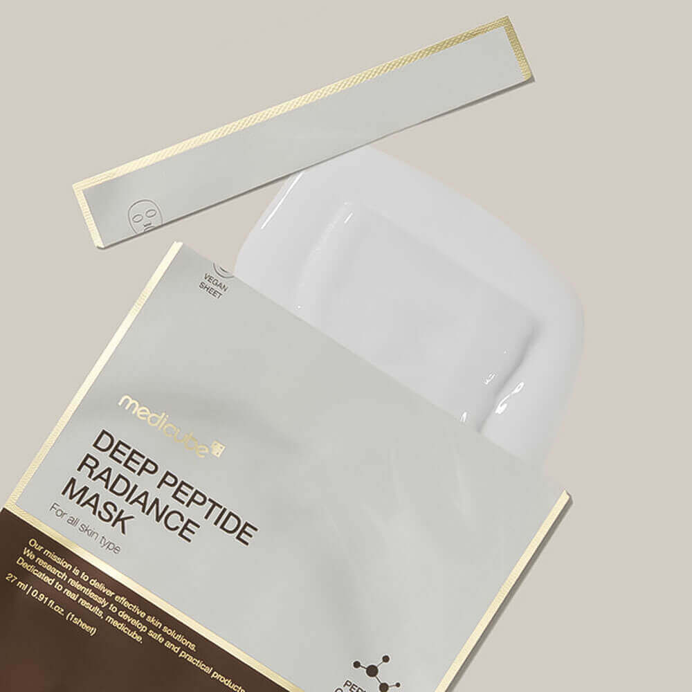 MEDICUBE  Тканевая маска с пептидами для сияния кожи Deep Peptide Radiance Mask 4