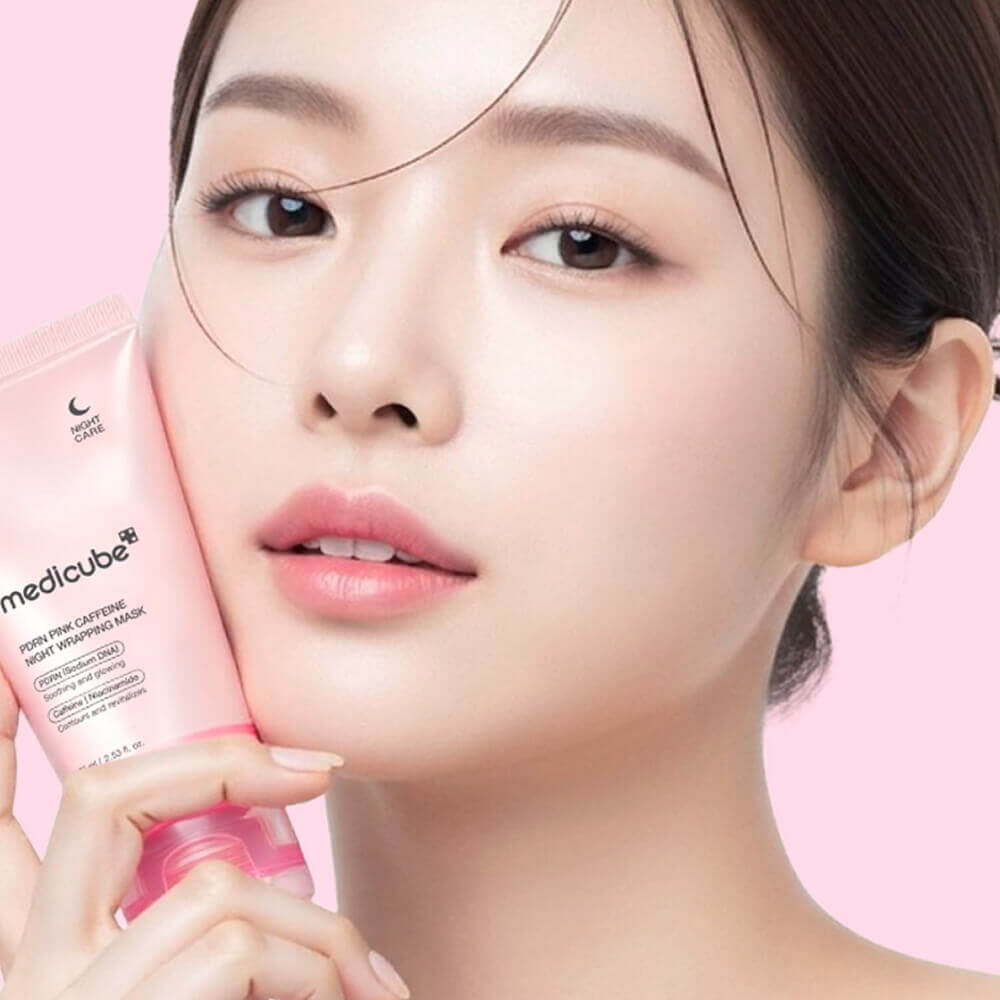 MEDICUBE  Маска-плёнка ночная с ПДРН и кофеином PDRN Pink Caffeine Night Wrapping Mask (75мл) 5