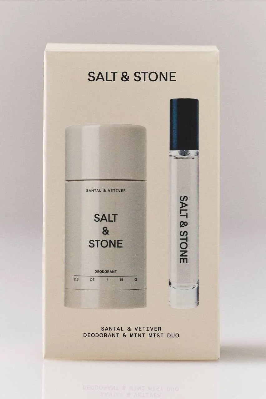 Набор Salt & Stone - Santal & Vetiver Deodorant + Mini Mist Duo 2