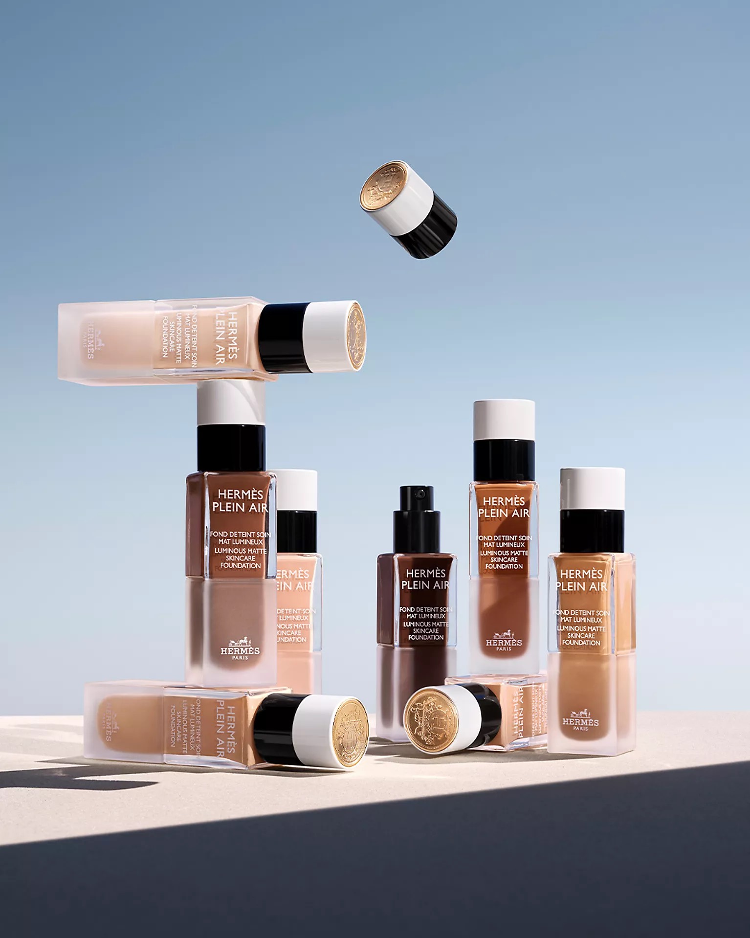 HERMÈS PLEIN AIR Тональный крем Luminous matte skincare foundation, 13C Cremello 6
