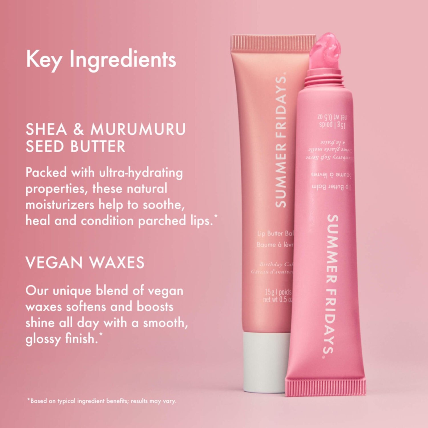 SUMMER FRIDAYS Набор из двух бальзамов для губ Sweet Pink Duo Lip Butter Balm 8